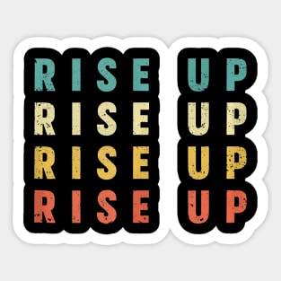 Rise Up Stop Human Trafficking Men Women Retro Vintage Style Tank Top Sticker